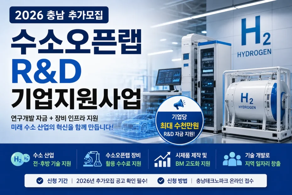 2026 충남 수소 오픈랩 공고