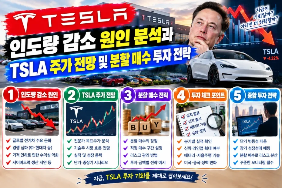 테슬라 인도량 왜 줄었을까? TSLA 주가에 미칠 영향과 투자 점검 사항